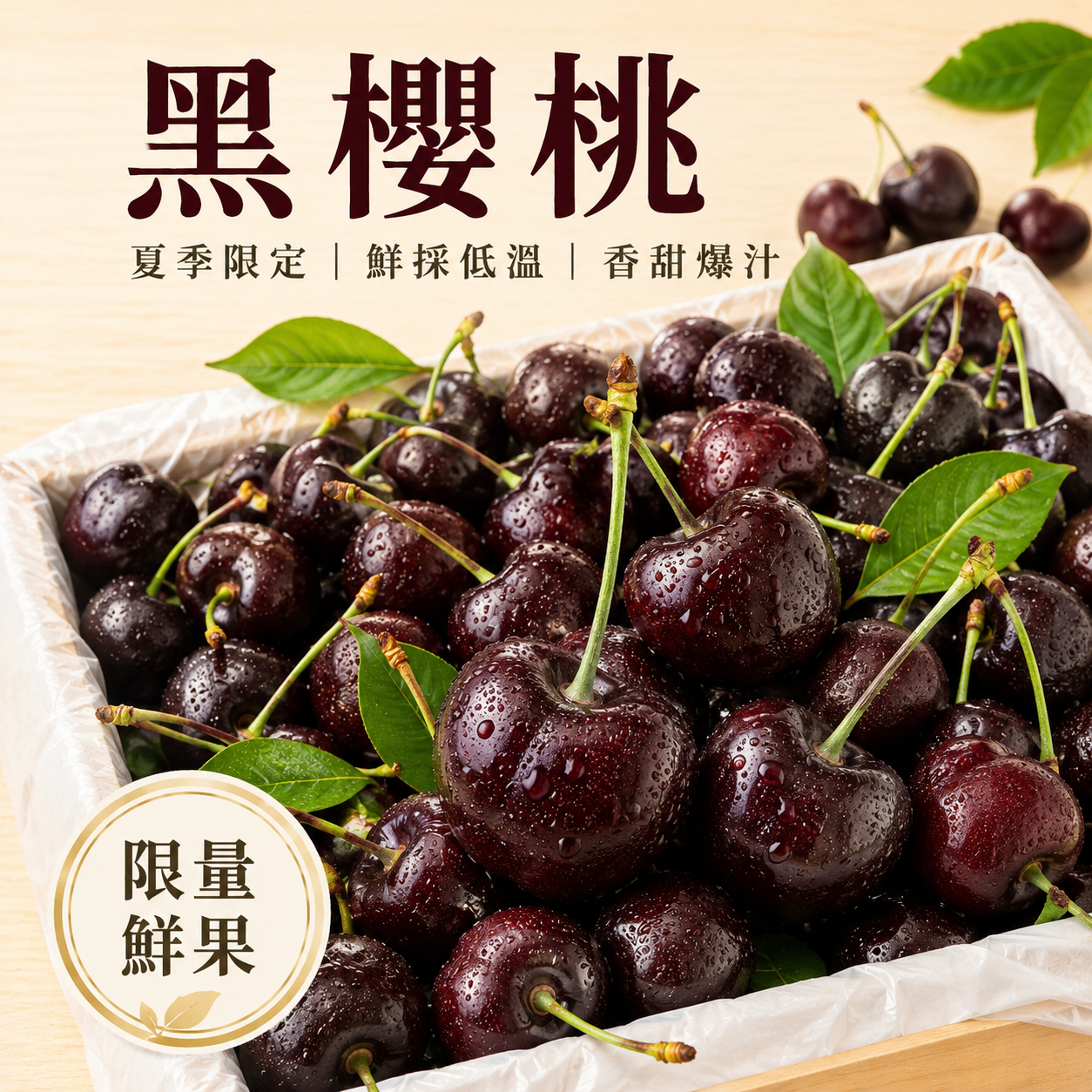 空運黑櫻桃 夏季限定鮮採低溫香甜爆汁