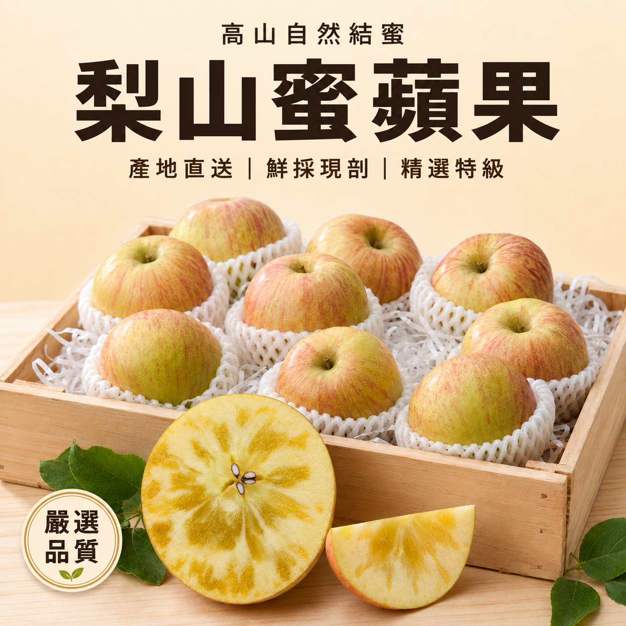 梨山蜜蘋果 產地直送 精選特級