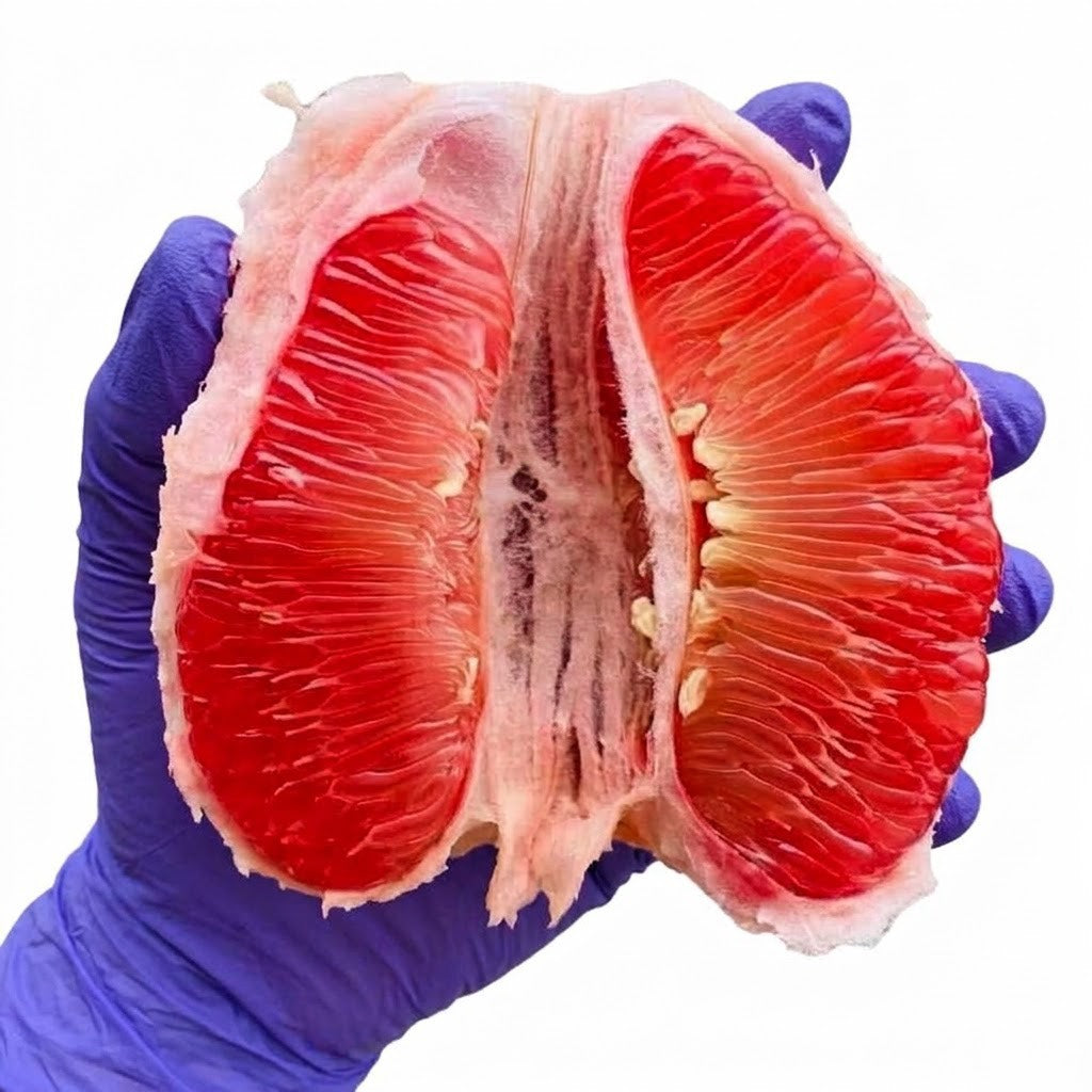 紅文旦 深紅果肉剖面