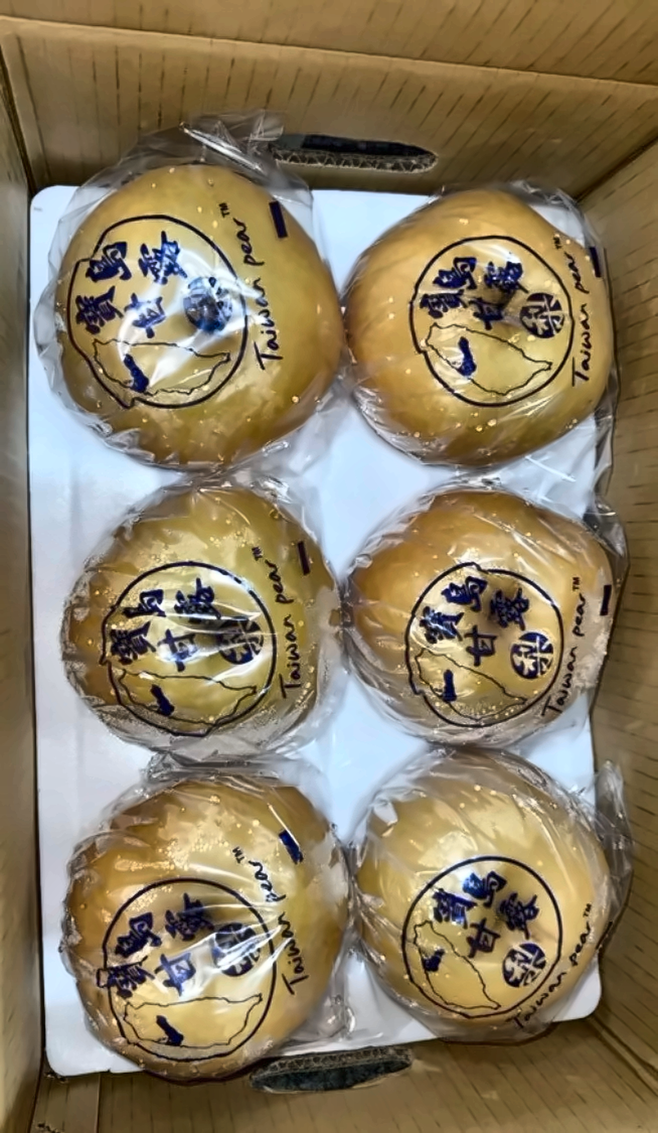 寶島甘露梨整箱六顆包裝實拍