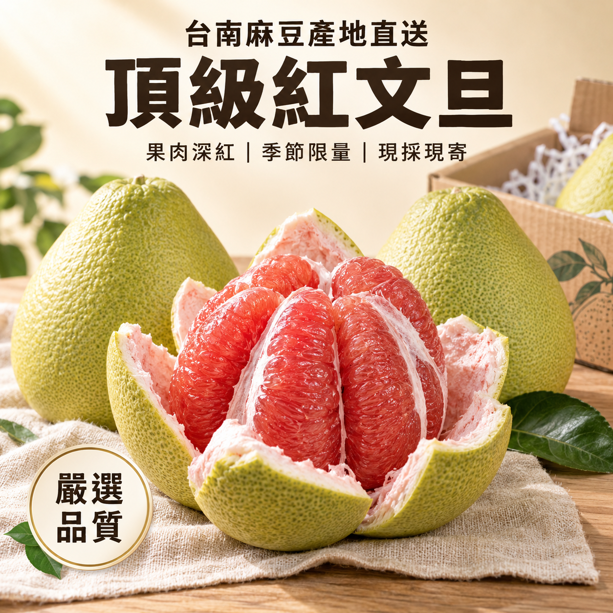 麻豆頂級紅文旦 精選禮盒