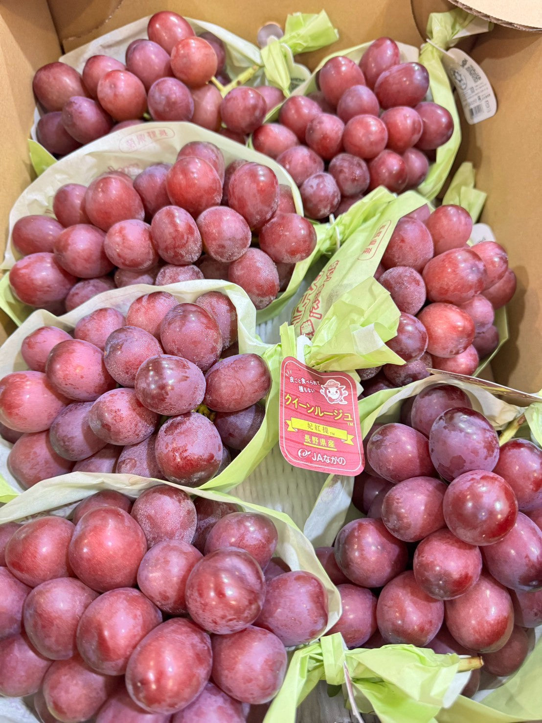 日本長野妃紅媞葡萄 原箱實拍