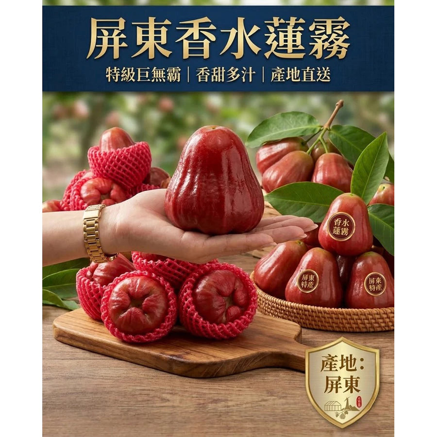 【清脆多汁・自然果香】屏東香水蓮霧